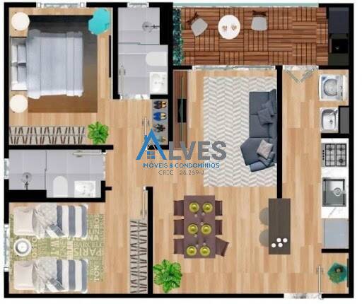 Apartamento à venda com 2 quartos, 65m² - Foto 10