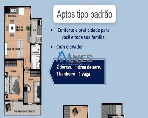 Apartamento à venda com 2 quartos, 40m² - Foto 3